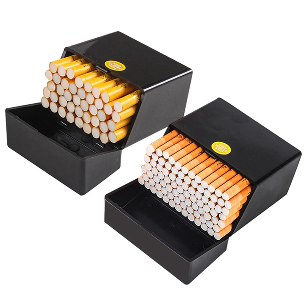 1pc 50 Large Capacity Cigarette Box with Plastic Creative Personality Storage Box Moisture-proof Sealed Male Cigarette Box