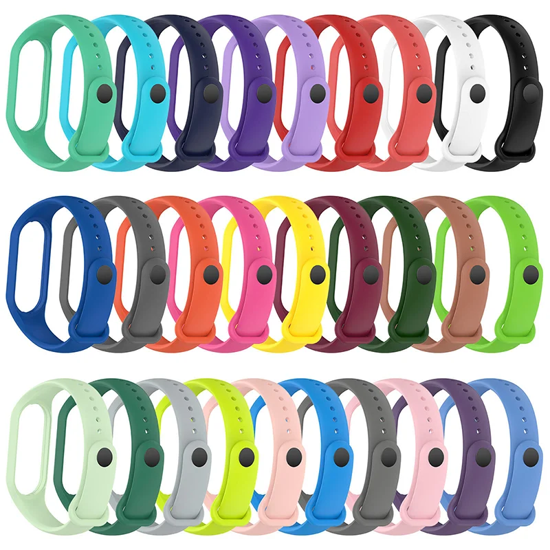 Silikonbänder für Xiaomi Mi Band 7 Armband Handgelenk Miband 5 6 NFC Sport Ersatz Pulsera Correa Mi Band 7 6 4 5 3 Uhrenarmbänder