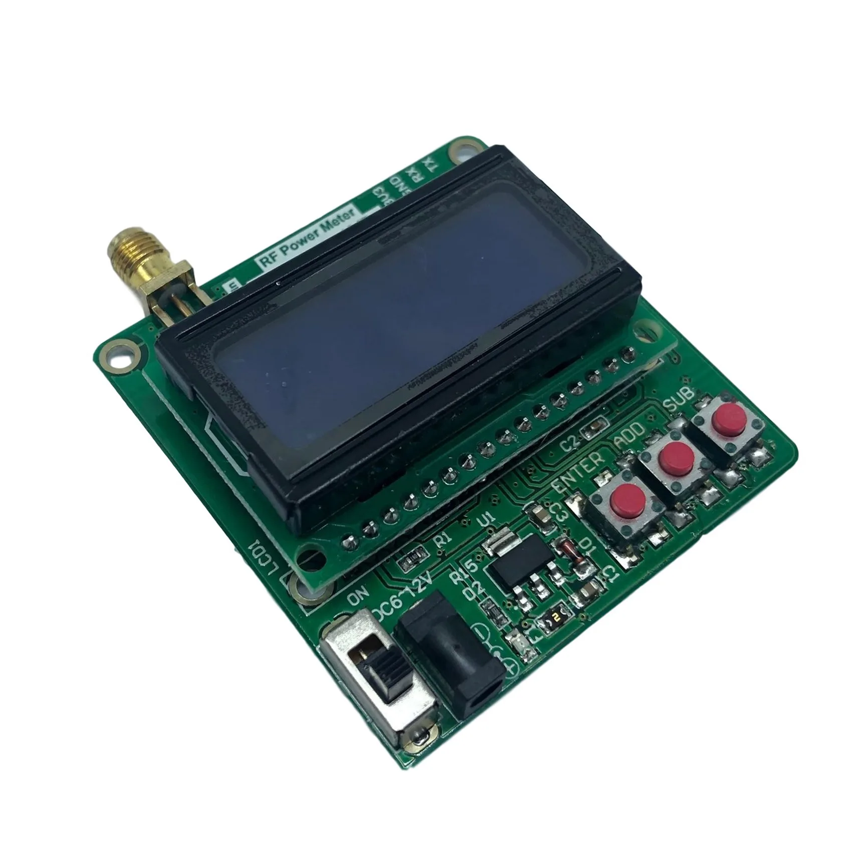 Detektor Meter Daya RF Sinyal Wattmeter Digital -60 Hingga -5Dbm Modul Kekuatan Sinyal