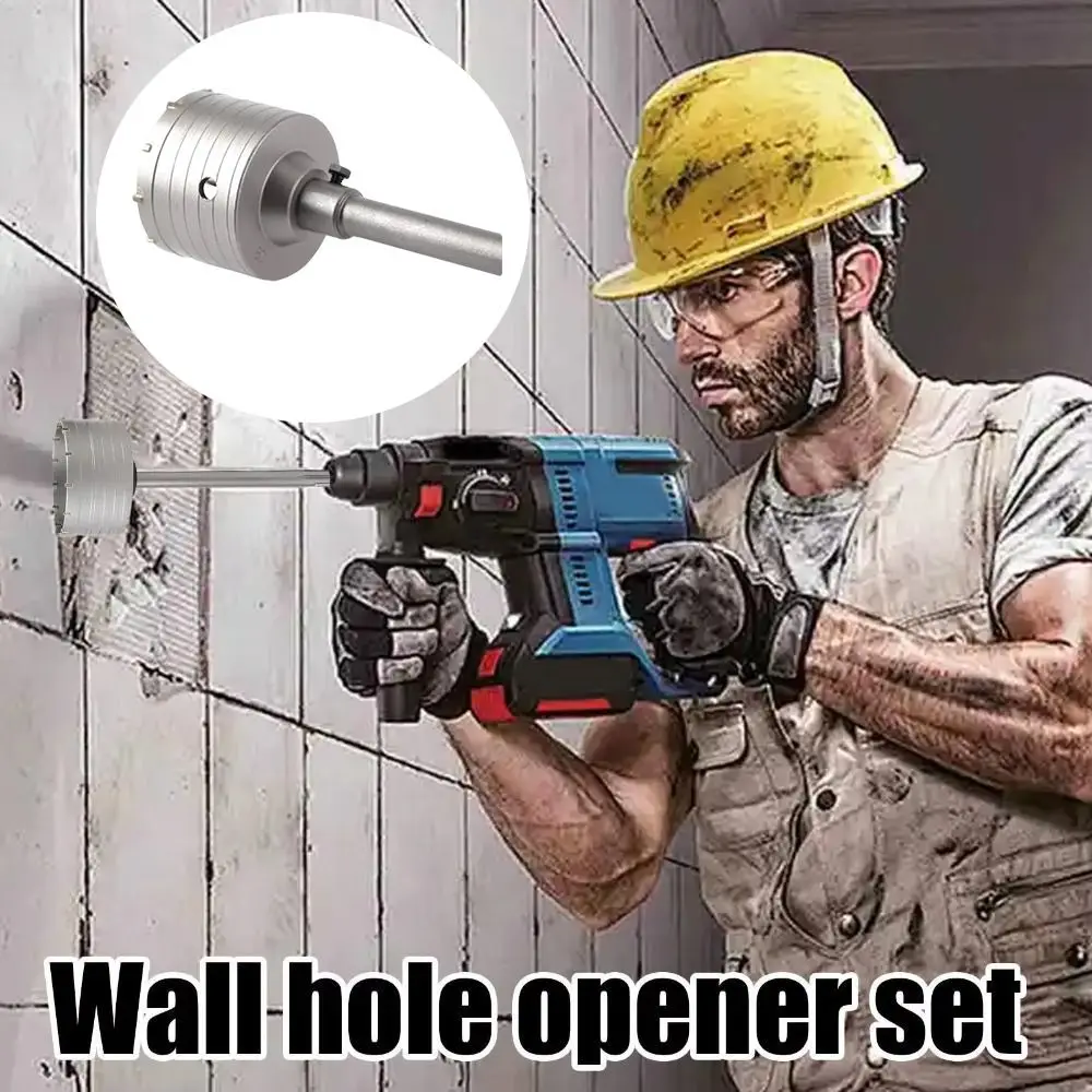 

40mm-60mm Concrete Hole Saw Round Shaft High Strength Wall Drilling Saw Metal Cutting Heavy Duty Masonry Construction Tool
