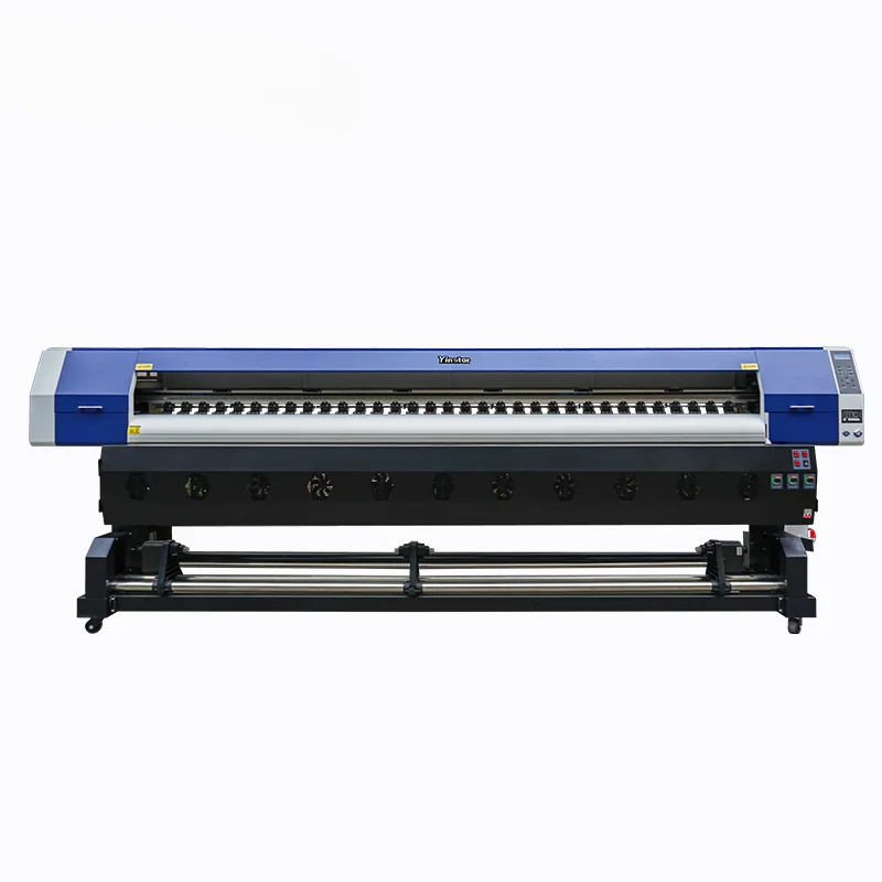 for High quality Yinstar Digital 1.8m 3.2m I3200 XP600 large format digital eco solvent printer printing machine for sale