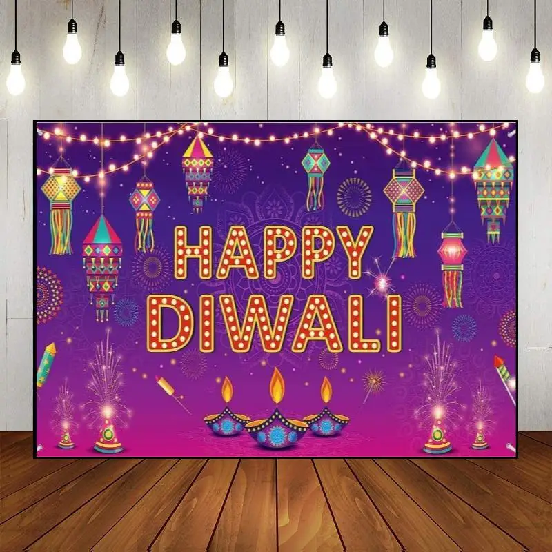 

Diwali Decoration Photo Background Party Birthday Sunset Baby Shower Banner Photography Backdrops Hawaiian Custom Backdrop