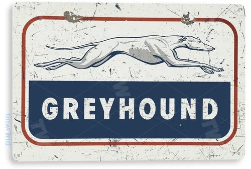 TIN SIGN Greyhound Bus Stop Depot Metal Wall Décor Shop Station Store A855 --Tin Sign