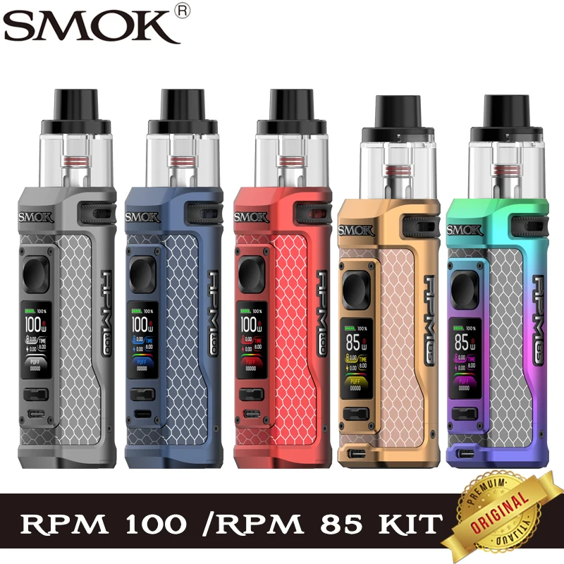 Original SMOK RPM85 Kit 3000mAh Battery 85W / RPM100 Kit 100W MOD Pod Fit 6ml Empty Cartridge Electronic Cigarette Vape