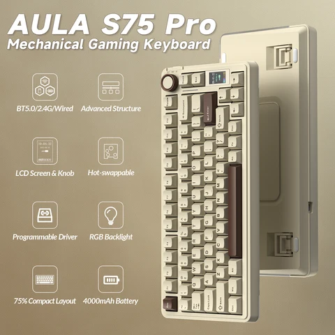 AULA S75pro Беспроводная Механическая Клавиатура 82 Кнопки