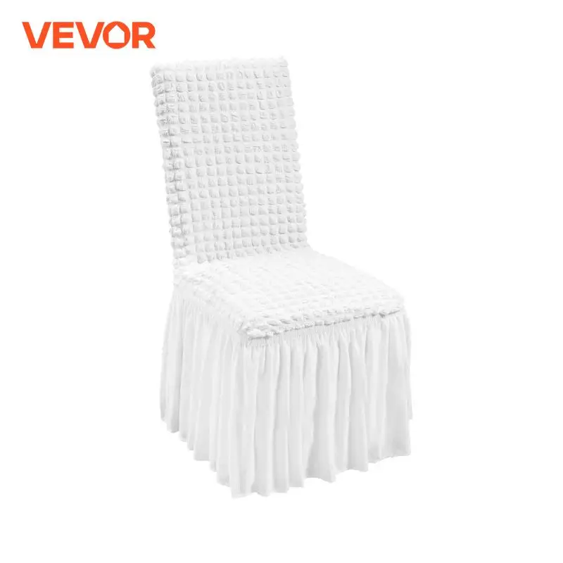 VEVOR 4pcs Folding Chair Covers with Skirt Stretch Chair Slipcover Spandex Chair Protector Elastic Wedding Chair Decoration