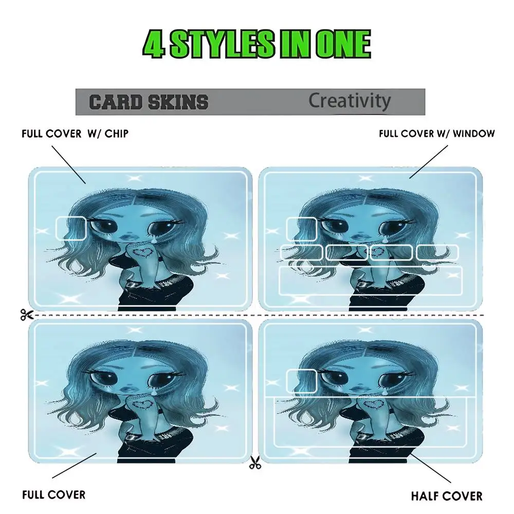 Karol G Sticker Film Tape Skin for Credit Card Debit Card Cartoon Waterproof Stickers Small Chip