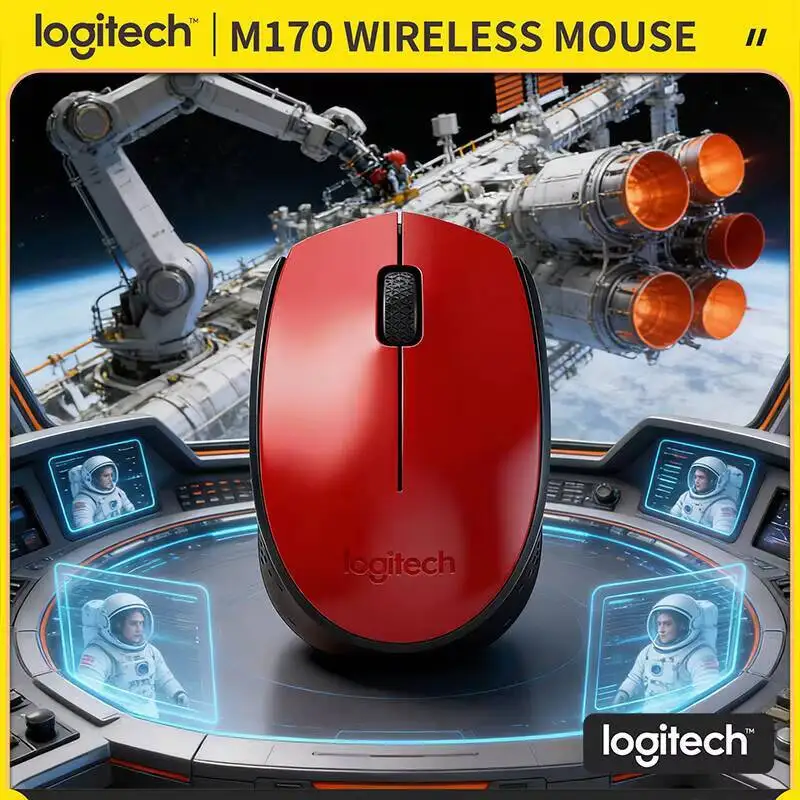 

Высококачественная беспроводная оптическая мышь Logitech M170, 2.4 ГГц, стабильное соединение, радиус действия 10 м, 12 месяцев автономной работы, для офисного использования