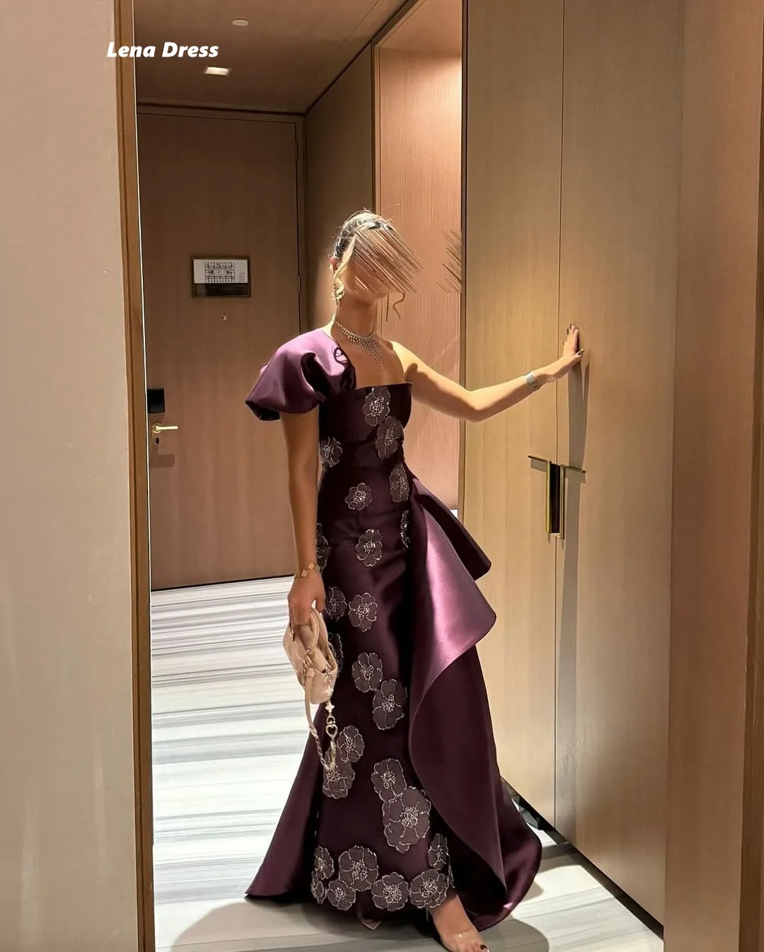 Lena Custom Made Dress Wedding Elegant Women's Dresses for Wedding Party Dress Woman 2025 Satin Cloth Mermaid One Shoulder Prom