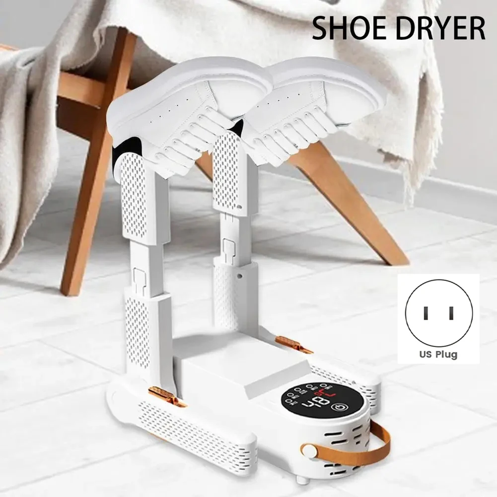 HGFLE-Shoes Dryer Machine Retractable Boot & Gloves Dryer Intelligent Time Shoe Warmer Dry Rack For Work Boots Ski US Plug