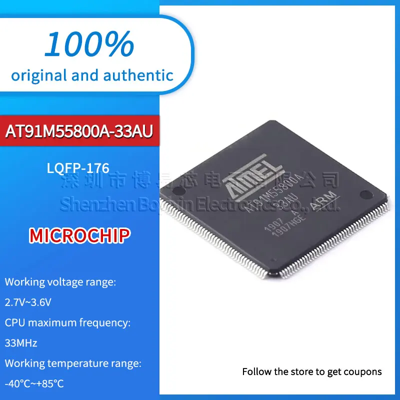 AT91M55800A-33AU Original genuino LQFP-176