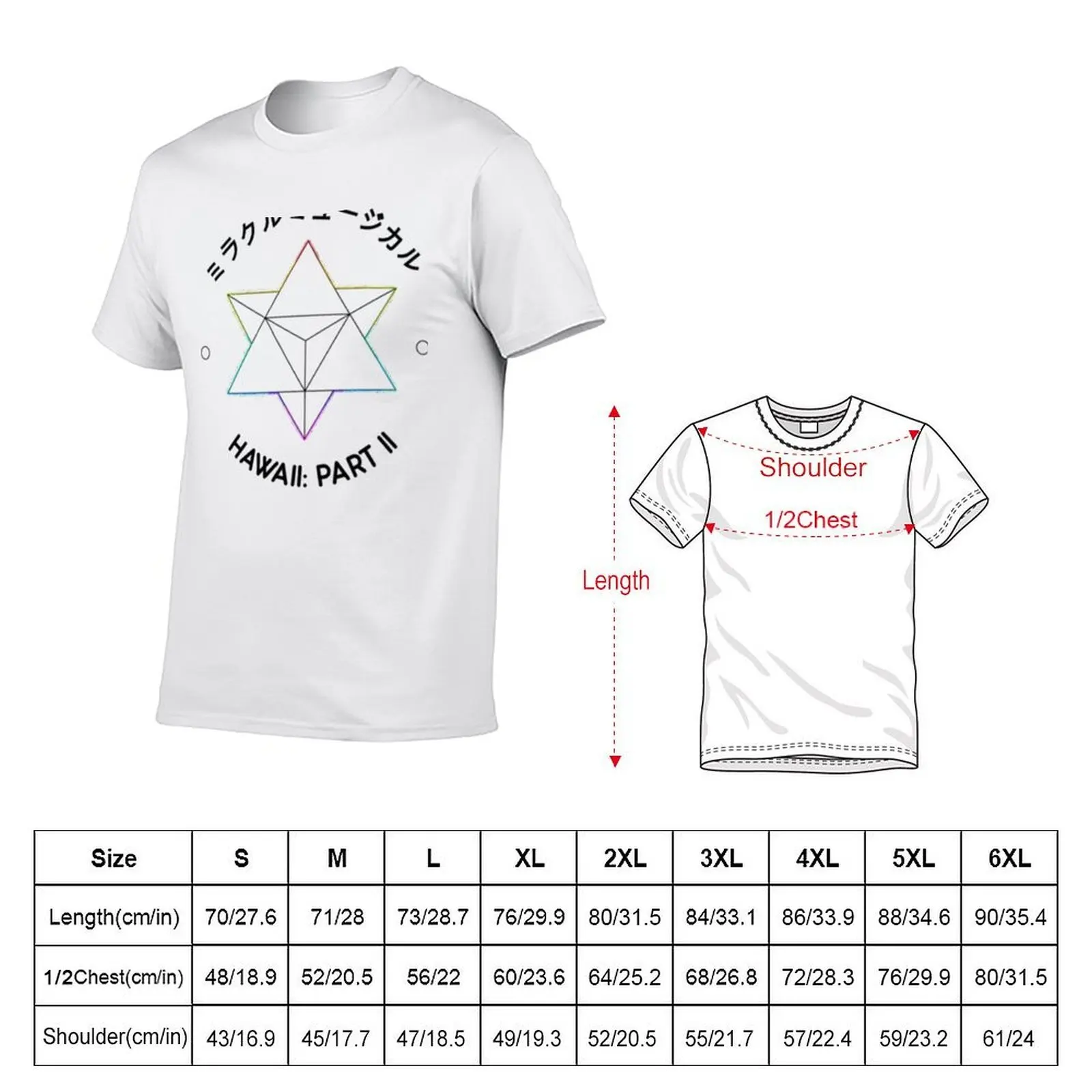 HAWAII PART II Rainbow Prisms T-Shirt Luxury man animal prinfor boys oversized t shirts for men