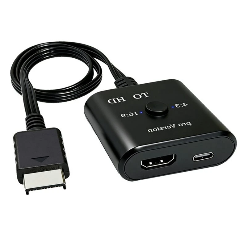 N75R-HDMI-Compatible Audio Video Converter Adapter 1080P PS2 To HDMI Support For PS 1/2 Display Modes For HDTV PC DVD
