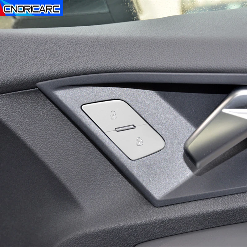 Car Inner Door Unlock Button Cover Sequins Trim For Audi A3 8Y 2021-2022 Aluminium Alloy Sticker Interior Decoration Accessories