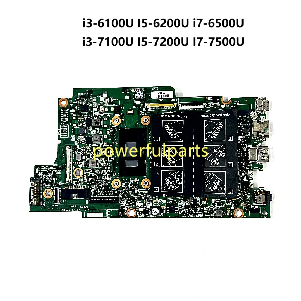 

02V5GM 0XDV20 0X6C95 0809FW 00M56T 0FF2FN Материнская плата Dell Inspiron 13 7368 7378 15264-1 i3 i5 i7 с процессором на борту, работает нормально