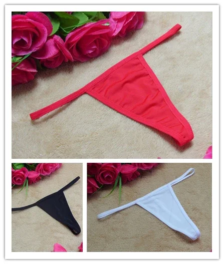 3PCS Sexy Women Girls G-String  Underwear  Solid Color Lingerie Panties T-Back Thong Seamless Female Low-Rise Thongs Panties