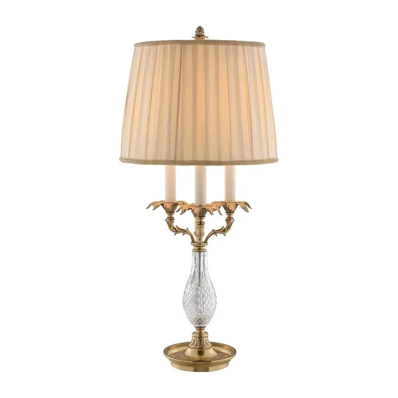 Polished Brass Small Bedside Lamp Unique Elegant Modern Desk Decoration