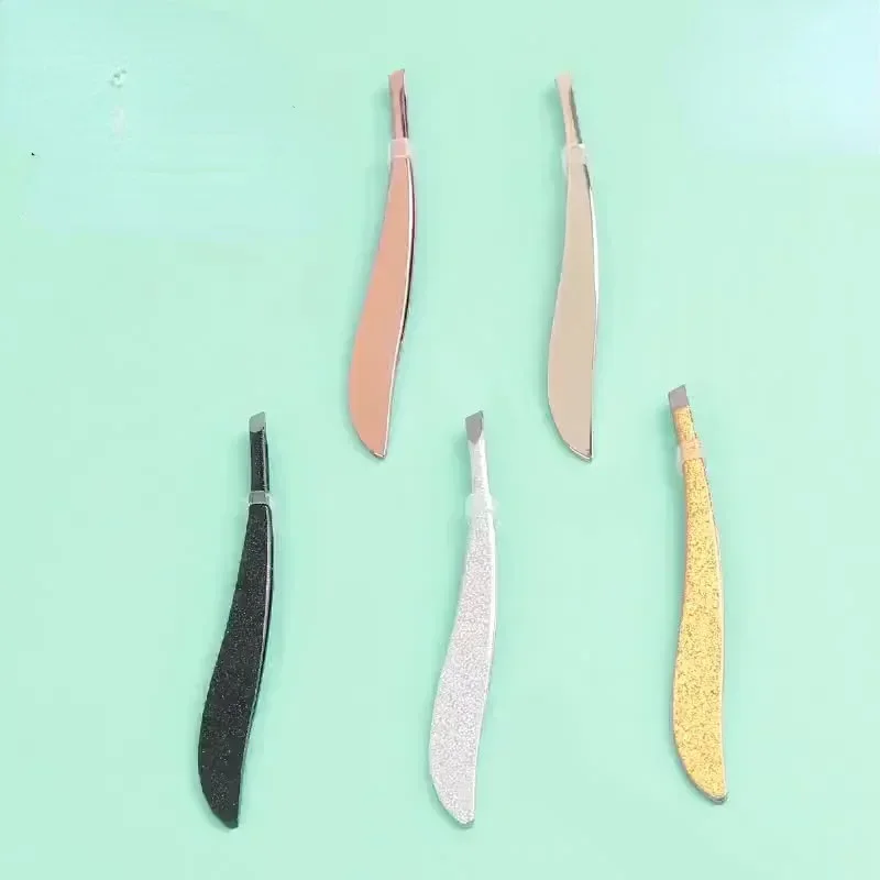 5 Pcs Colorful New Arrival Professional Stainless Steel Tweezer Eyebrow Face Nose Hair Clip Remover Tool Banana Clip