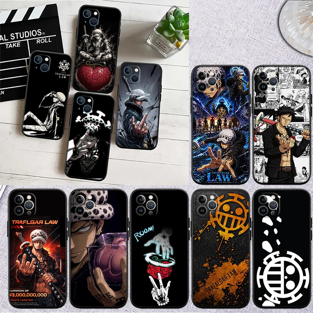 EY18 One Piece Law Phone Case for Samsung Galaxy S20 S21 S22 Ultra FE Plus A21S A22 A24 A25 A26 A30 A30S A31