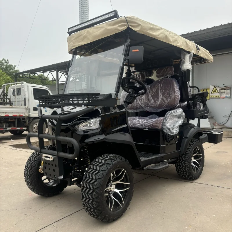 2025 طاقة جديدة 2 4 6 8 مقاعد مخصصة 48/60/72 فولت بطارية أيون الليثيوم مرتفعة على الطرق الوعرة لمشاهدة معالم المدينة حافلة عربة جولف كهربائية