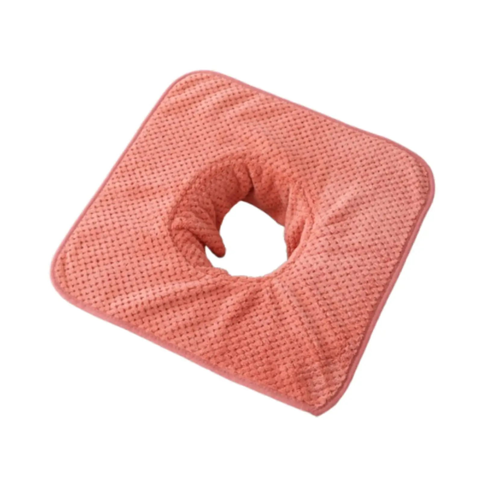 Спа-массажное настольное полотенце с отверстием для лица, коралловый бархат, многоразовое мягкое для красоты