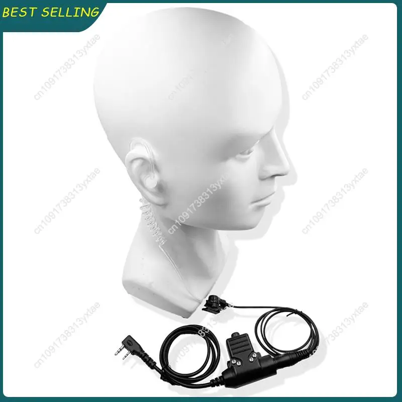 N09R-U94 Walkie Talkie Earphone K Plug Neck Throat Mic Earpiece Tactical Earphone For Baofeng 5R 888S Walkie Talkie Accessory