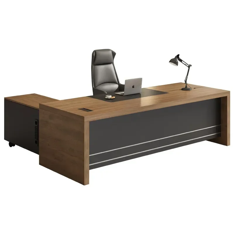 for Boss Desk President Chairperson Desk Senior Executive Head  Manager Office Desk and Office Chair Combination Set