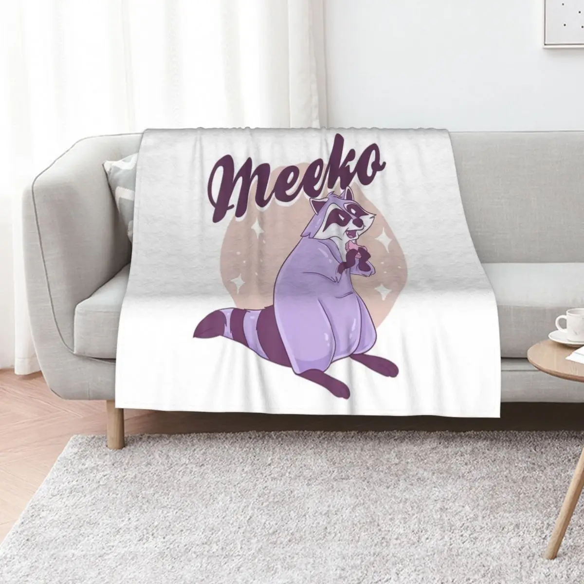 

Lovely cute Animal is Eating in the Funny Mood Throw Blanket manga Decorative Beds Loose funny gift Blankets