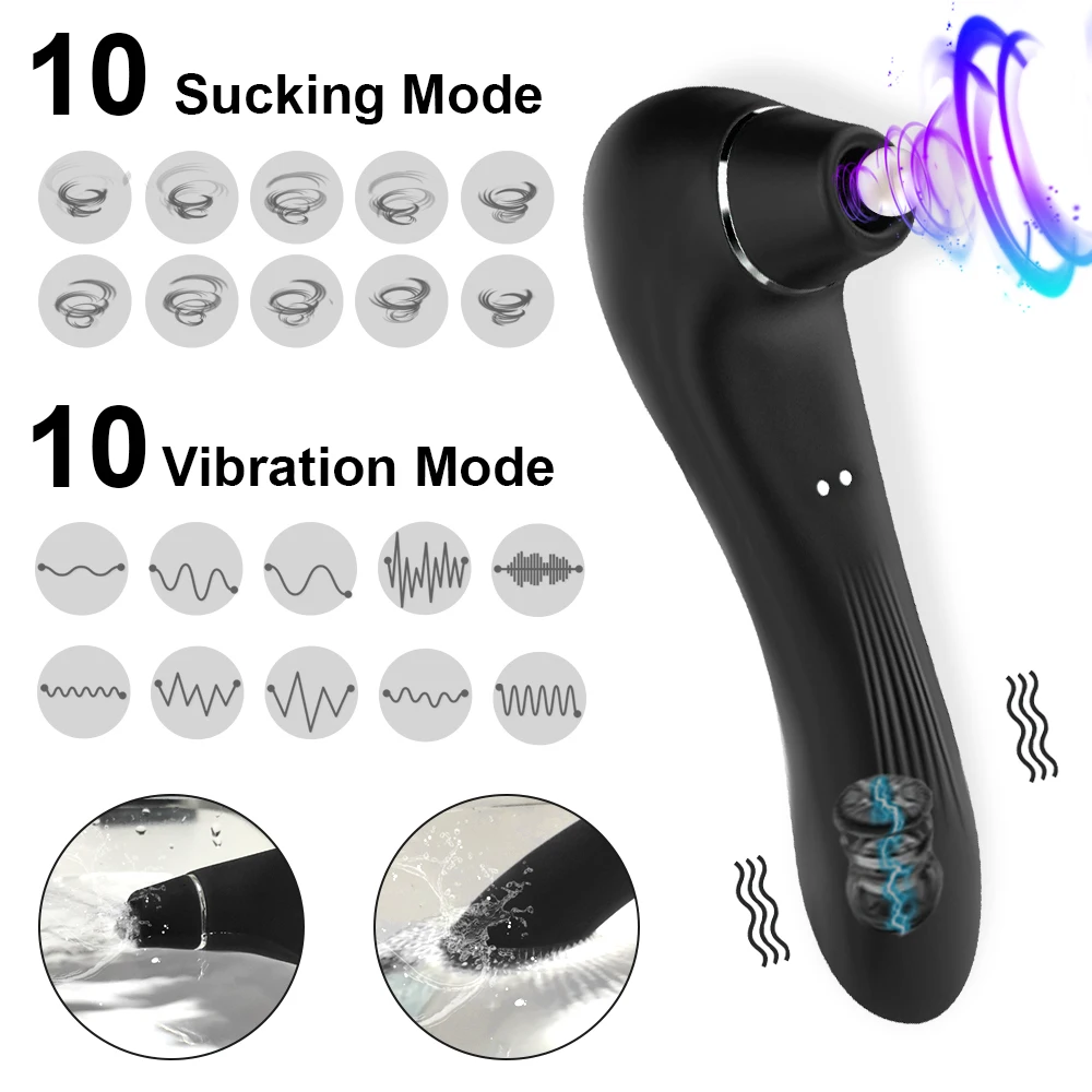 Sucker Vibrator Female Clitoris Stimulator Sucking Clit Oral Blowjob Nipple Vibrating Sex Toys for Women Masturbator Tool