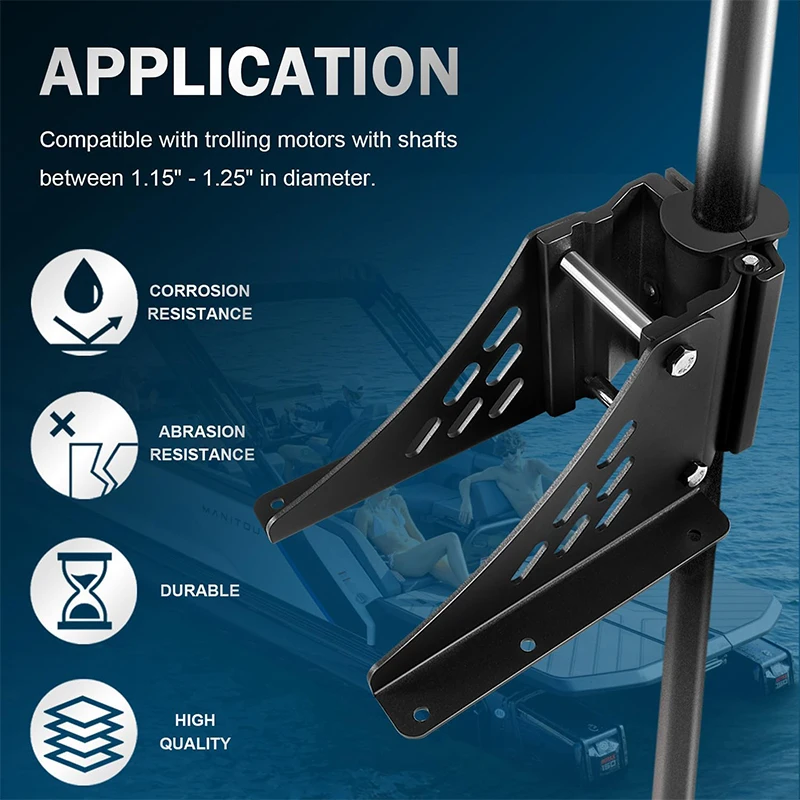 Replacement Part for Newport Vessels Pontoon Trolling Motor Mount Universally for Shafts Between 1.15