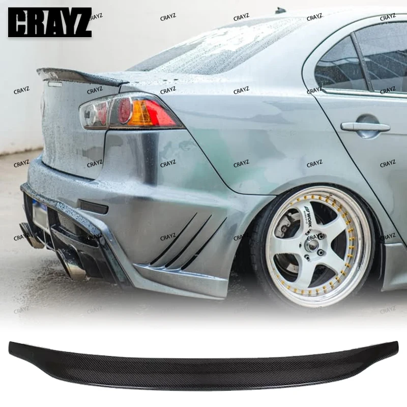 For Mitsubishi Lancer EX Evo 2008 09 10 11 12 13 14 2015 ABS Primer Color Rear Trunk Lip Spoiler Wing Car Accessories GT Spoiler view 2