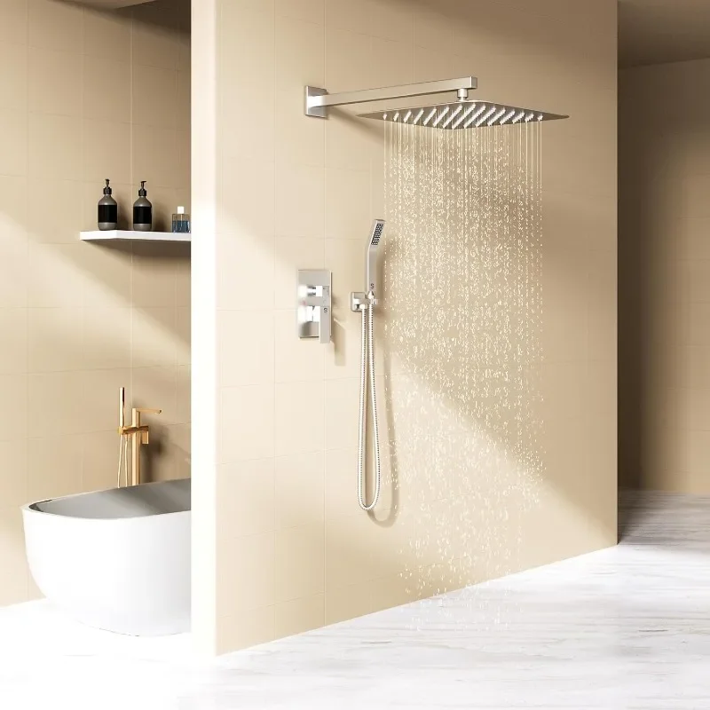 Shower Faucet  Rain  System - All Metal Shower Fixtureshead Practical Bathroom Facilities Available in The Family Bathroom