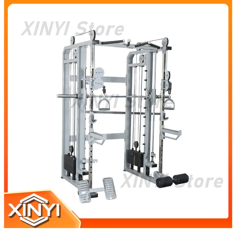 Squat Rack Bench Press Rack Combination Flying Bird Multi-Function Smith Machine Free Weight Squat Bench Press Rack for Home