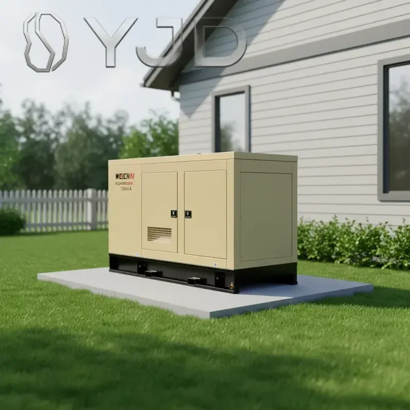 YJD Industrial Silent Diesel Generator Open Frame 3 Phase Four Stroke 10-40kw Reliable Power Solution 50Hz ATS Remote Control