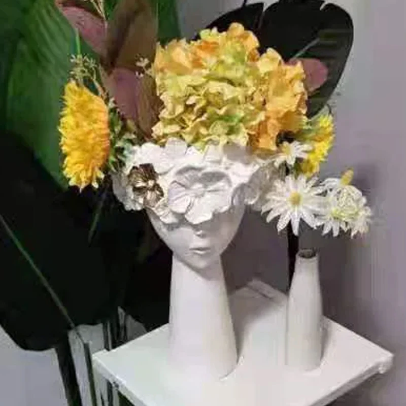 Nordic Resin Crafts Vase Ornaments, Home Living Room, Tabletop, Dining Table, TV Cabinets, Bedroom Art, Decor Flower Device, 1Pc