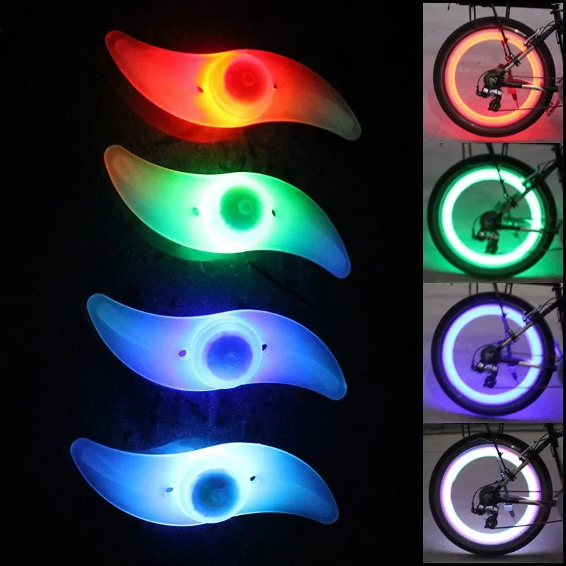 Bike Wheel Spoke Light Tire Lights 3 Mode LED Waterproof Bike Safety Warning Easy To Install Bicycle Accessories with Battery