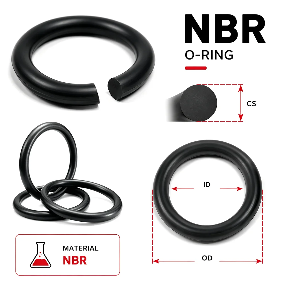 20Pcs NBR O-Ring CS 3.1mm OD 9~30mm Waterproof/oil resistant/pressure resistant/leak proof rubber ring for pipelines