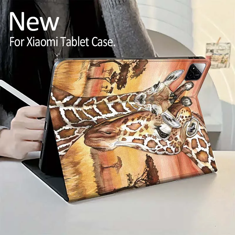 Cartoon Anime Giraffe Tablet Case For Xiaomi Redmi Mi Pad 5 6 6s 7 SE Pro Max Ultra 12.4 12.5 14 inch