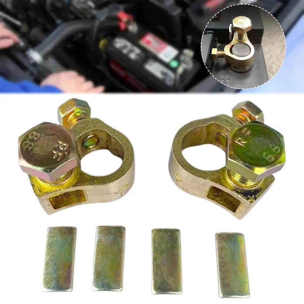 Multifunctional battery clip pure copper battery connector thickened mark automotive modified pile anti-leakage head exclam K4C2