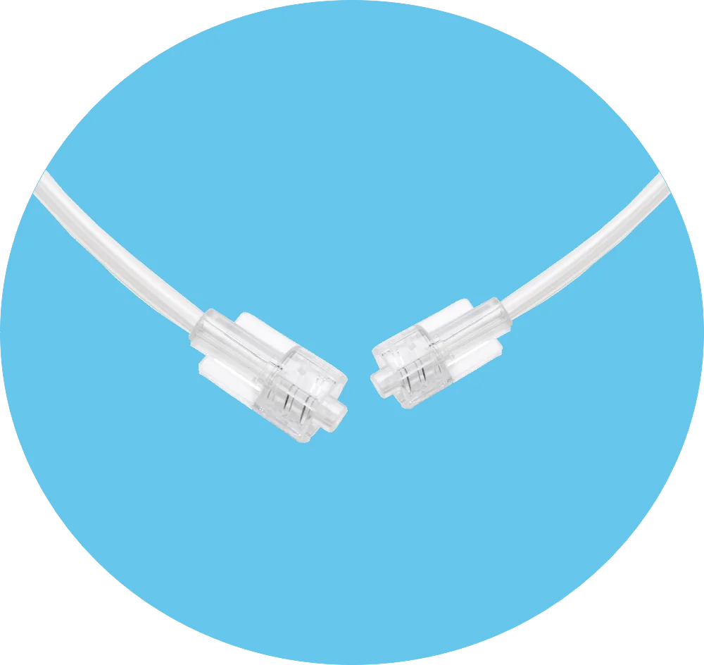 Co2 Sampling Tube，Disposable Medical PVC Gas Sampling Tube with Luer Male Connector EtCO2 Sampling Line Gas Sampling Lines Sides