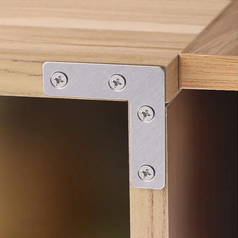 8pcs maintenance corner code T-shaped L-shaped bracket fasteners, suitable for furniture, cabinets, windows, accessories