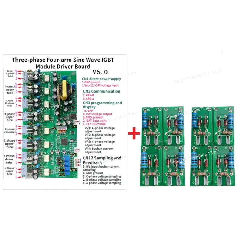 3-Phase 4-Leg SineWave IGBT Driver Board - Ultra-Precise High-Efficiency Power Control Module for Industrial Automation