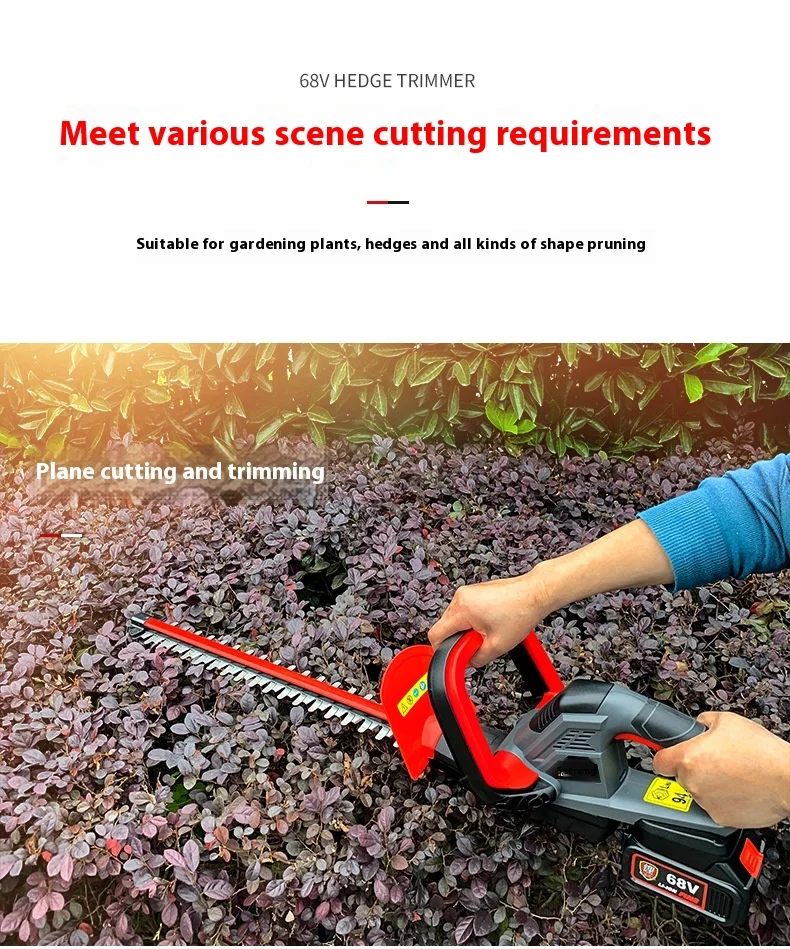 Rechargeable Cordless Garden Hedge Trimmer & Lawn Mower Electric Lithium Battery Electric Cordless Hedge Trimmer for Home Use