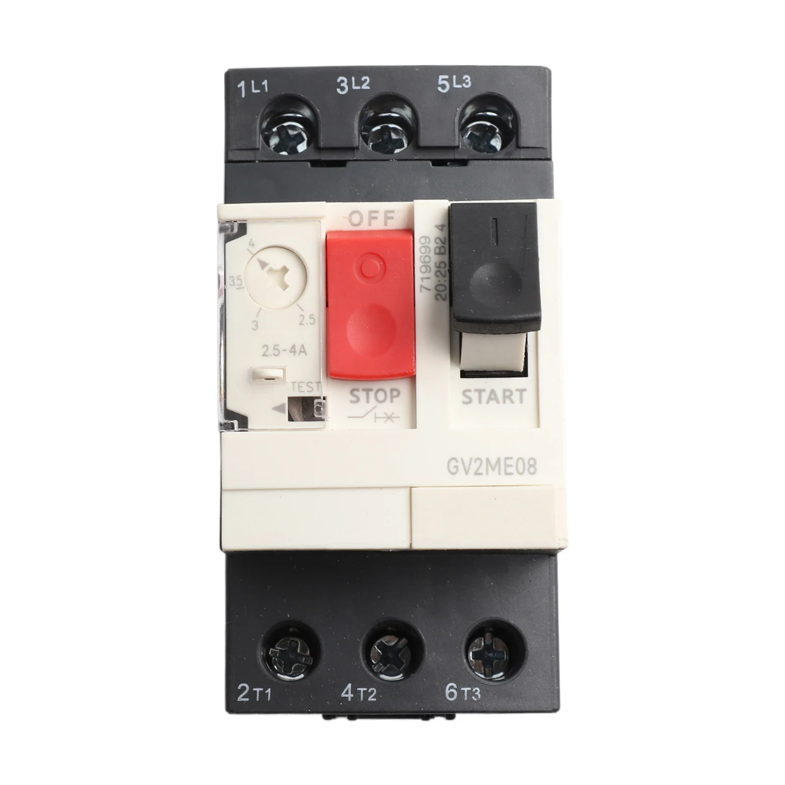 

For Electrical Needs 89x44.5x67.2mm Overload Short Circuit Protect GV2-ME08C Motor Breaker Collision Resistant Plastics