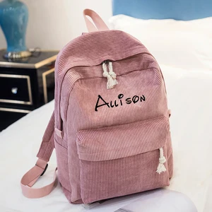 Custom velvet backpack your name Casual Casual Backpack 7 Main Sales Personalized Backpack - №8