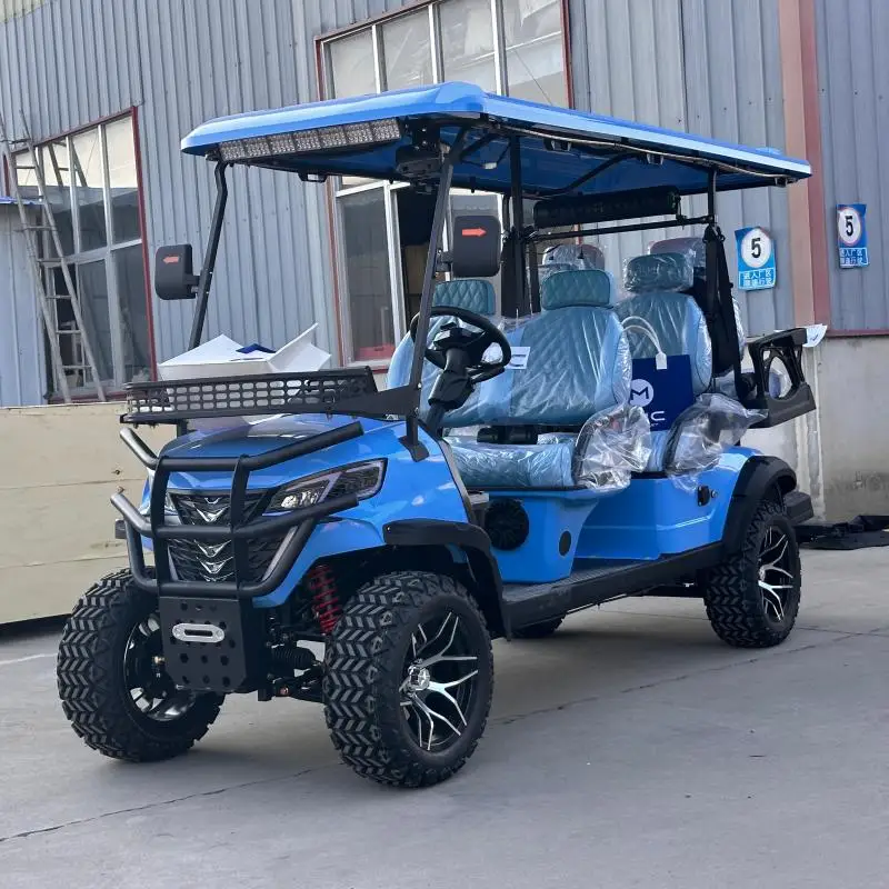 48V 72V Lithium Battery Lifted Club Golf Buggy Car Adults Scooter Black 6 Seater Hunting Electric Golf Cart CE Approved
