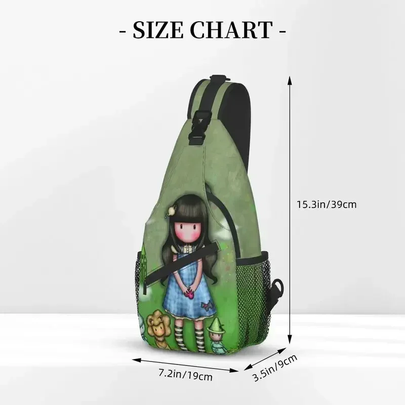 Doll Santoro Gorjuss Sling Crossbody Backpack Men Custom Anime Girl Chest Shoulder Bag for Cycling Camping Daypack