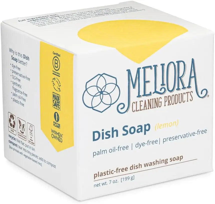 

Lemon Dish Soap Bar, Natural Cleaning for Kitchen, Eco-Friendly and Long-Lasting
