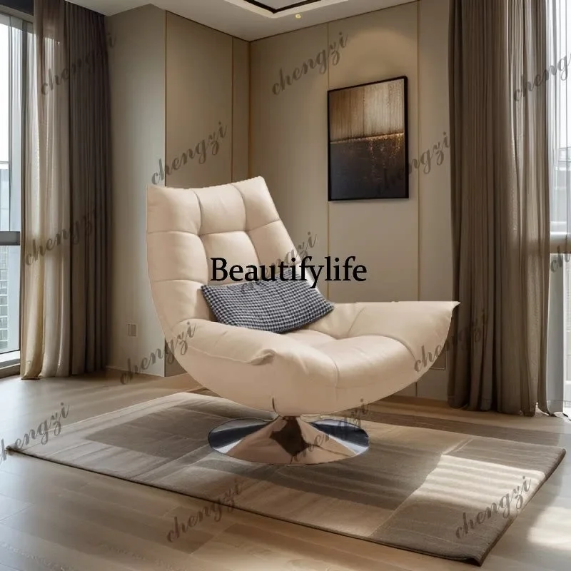 A4567 Italian minimalist modern designer fashion rotating sofa chair balcony living room leisure chair high backrest lazy chair