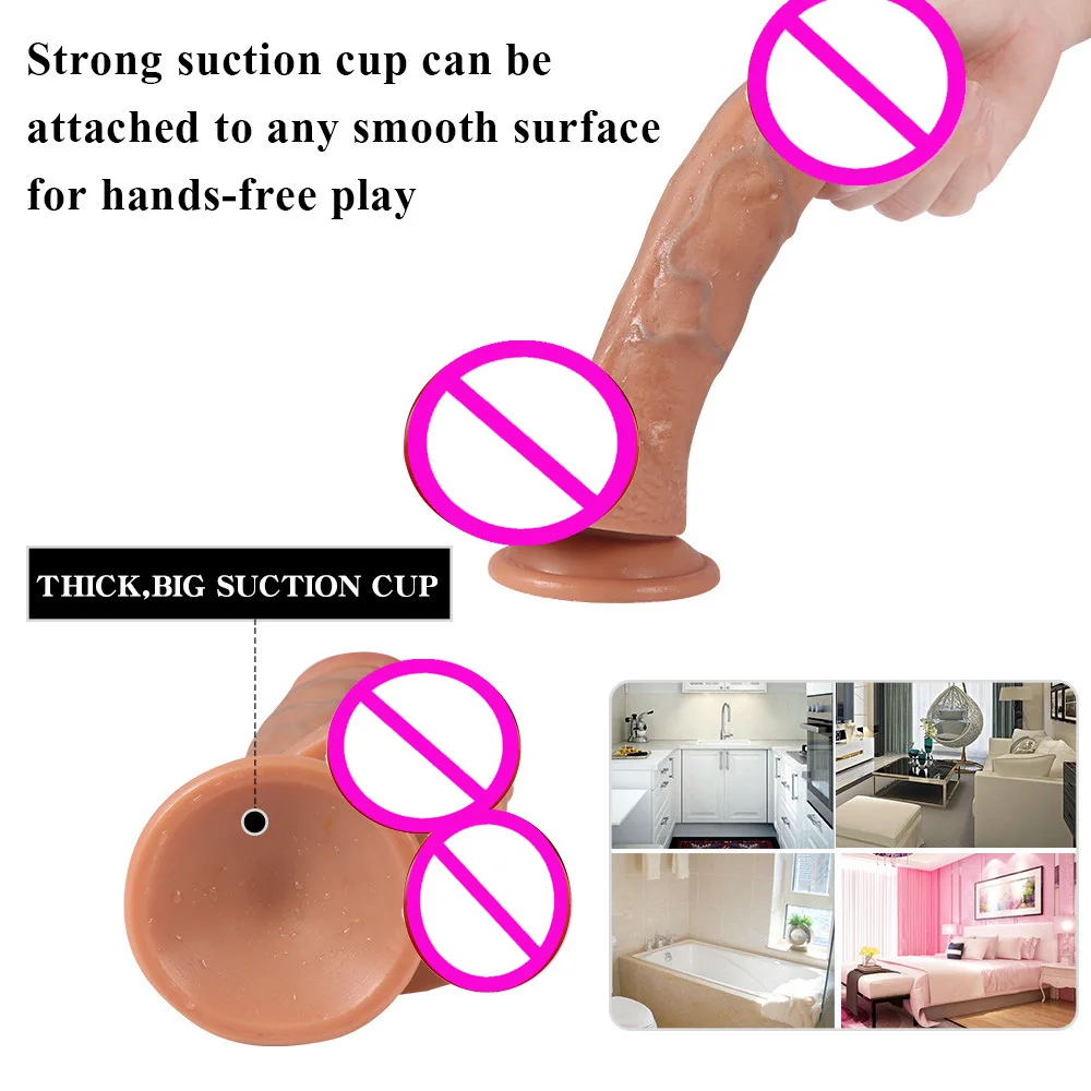 Large Size Artificial PVC Penis Huge With Strong Suction Cup Big Soft Plastic Dildo For Women Adult Sex Toys